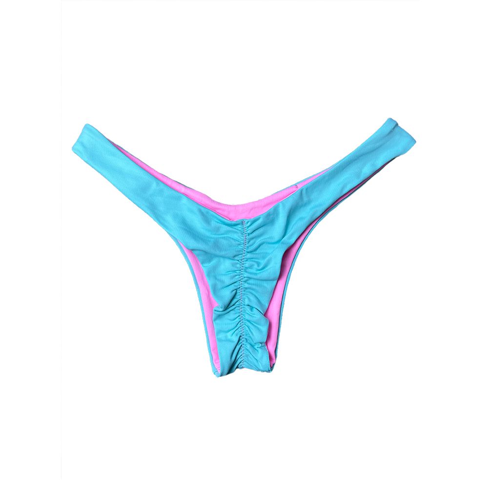 Calcinha Aviador Nina laranja neon + verde turquesa - Empina Bumbum -  solarbikinis