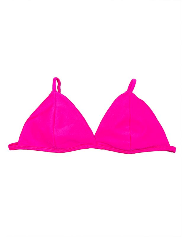 Top de Biquini Alça Fixa - Luna rosa pink gloss - Solar Bikinis