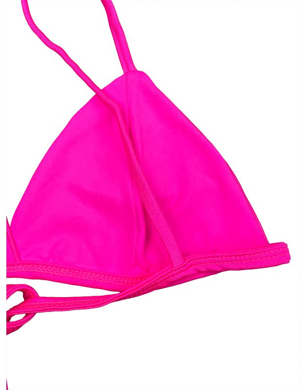 Top de Biquini Alça Fixa - Luna rosa pink gloss - Solar Bikinis